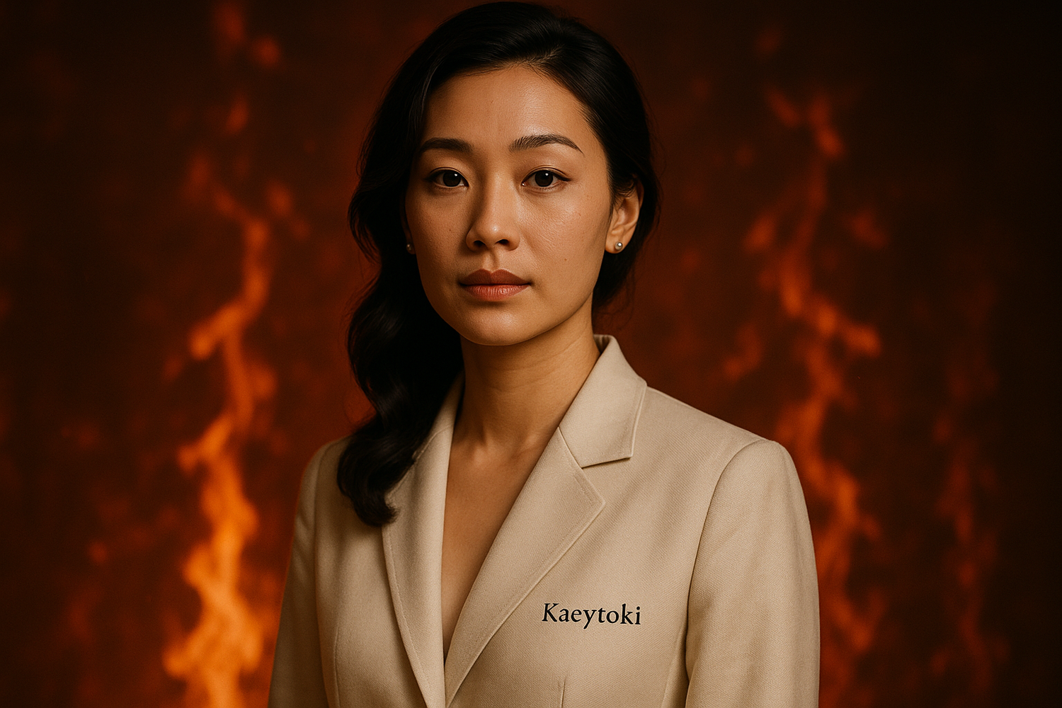 maar dan de naam kaeytoki op op de kleding gedrukt in het klein op de linkerkant van de chest